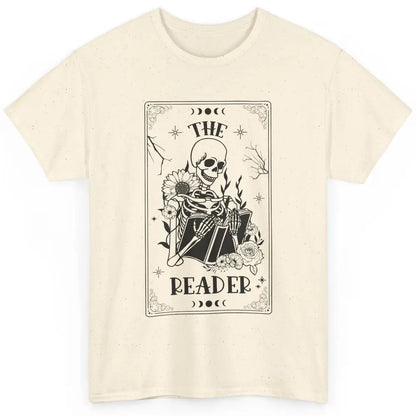 The Reader Skeleton Tarot Card Halloween Reader Book Lovers Classic Unisex T-Shirt