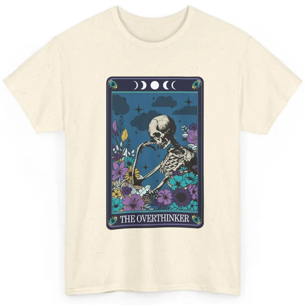 Floral Skeleton The Overthinker Tarot Card Halloween Costume Classic Unisex T-Shirt