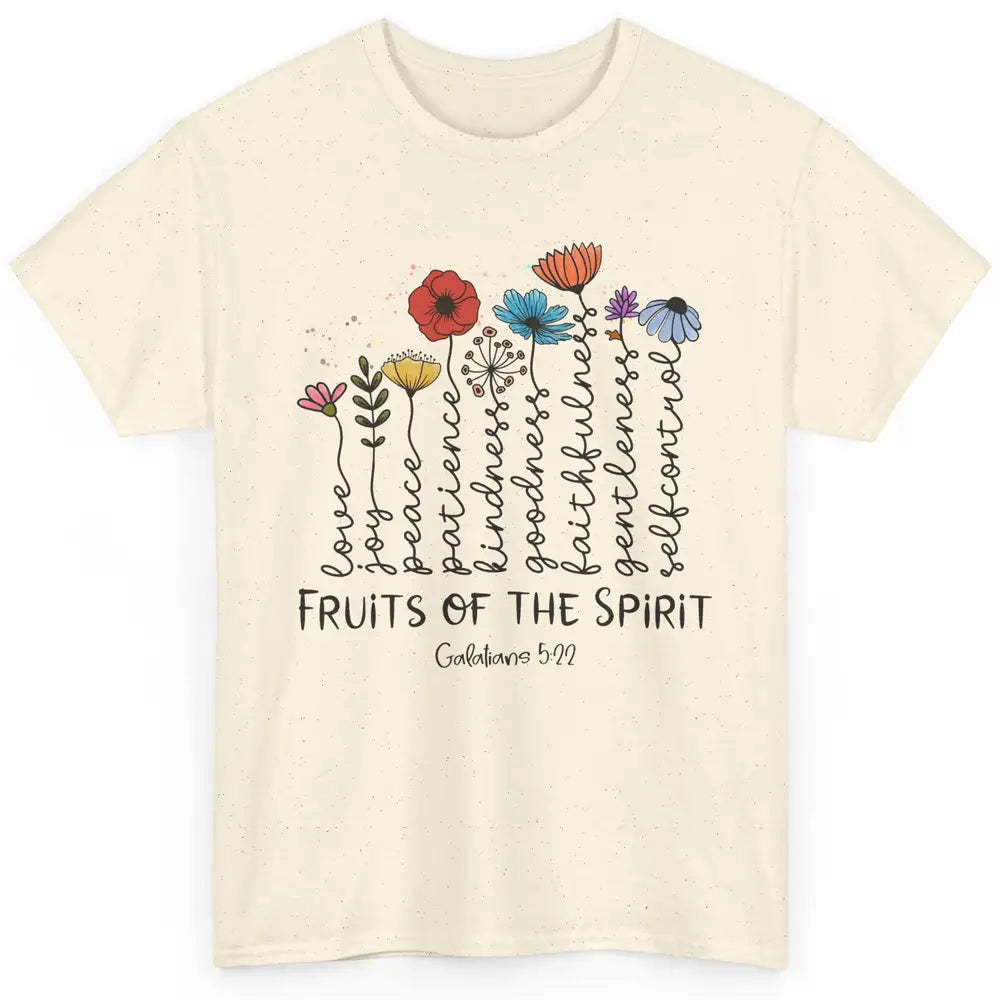 Flower Christian Fruits Of The Spirit Bible Verse Religious Classic Unisex T-Shirt