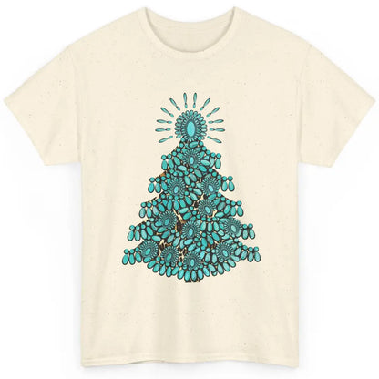 Turquoise Christmas Tree Western Christmas Country Farm Classic Unisex T-Shirt