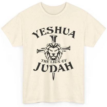 Yeshua Jesus Cross Lion Of Judah Christian Faith Religious Classic Unisex T-Shirt