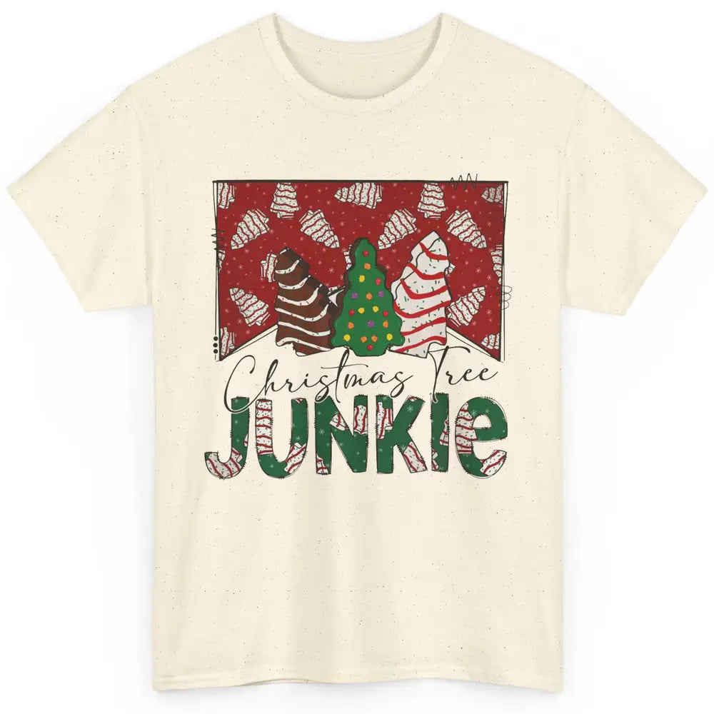 Funny Christmas Tree Cake Junkie Tis The Season Western Xmas Classic Unisex T-Shirt