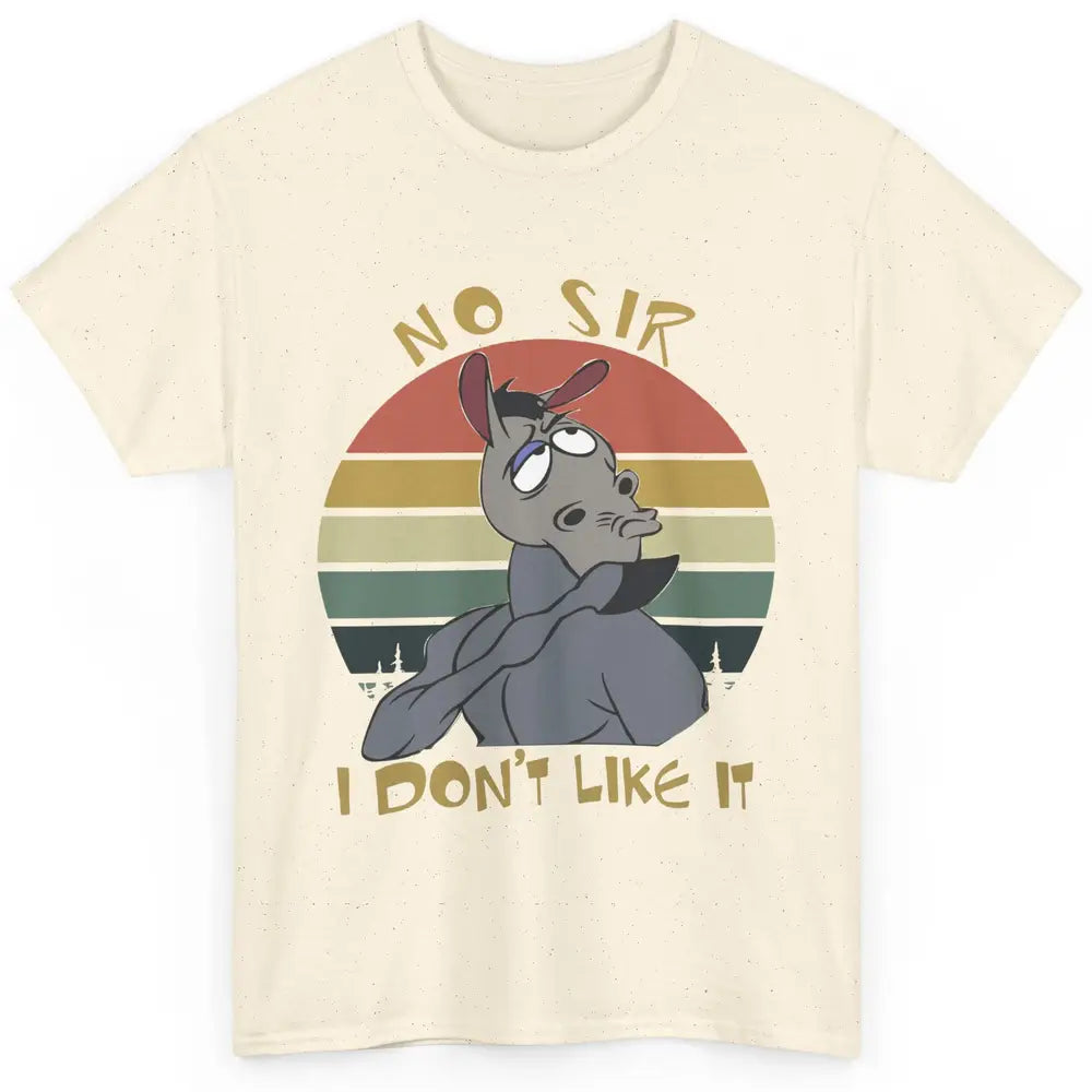 Vintage Llama No Sir I Don't Like It Funny Sarcastic Gift Classic Unisex T-Shirt