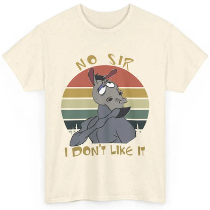 Vintage Llama No Sir I Don't Like It Funny Sarcastic Gift Classic Unisex T-Shirt