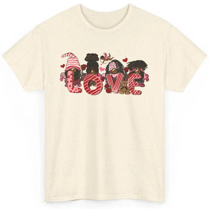 Afro Gnome Love Valentine African American Valentine's Day Classic Unisex T-Shirt