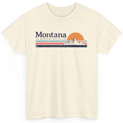 Vintage Montana Mountains Are Calling Camping Hiking Outdoor Classic Unisex T-Shirt