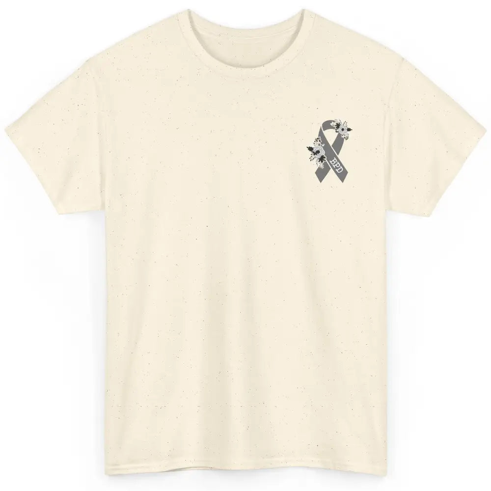 Borderline Personality Disorder Awareness BPD Gray Ribbon Classic Unisex T-Shirt