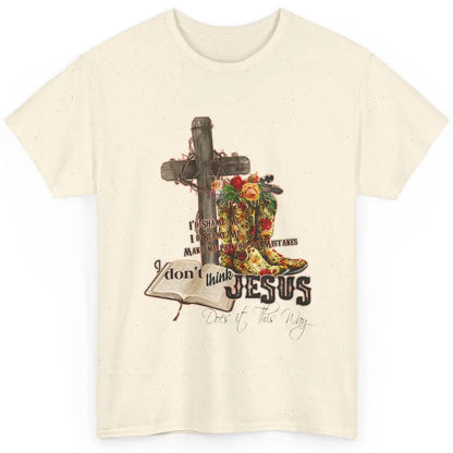 Floral Cowgirl Boots Jesus Done It Cross Faith Bible Verse Classic Unisex T-Shirt