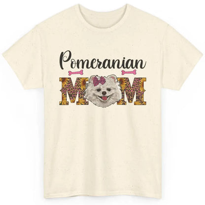 Sunflower Leopard Pomeranian Mom Western Pomeranian Dog Lady Classic Unisex T-Shirt