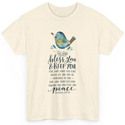 Floral Christian Lord Bless You Keep You Bible Inspirational Classic Unisex T-Shirt