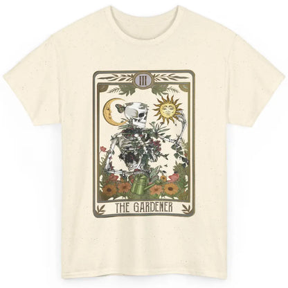 Floral Skeleton Gardening Tarot The Gardener Plant Lovers Classic Unisex T-Shirt