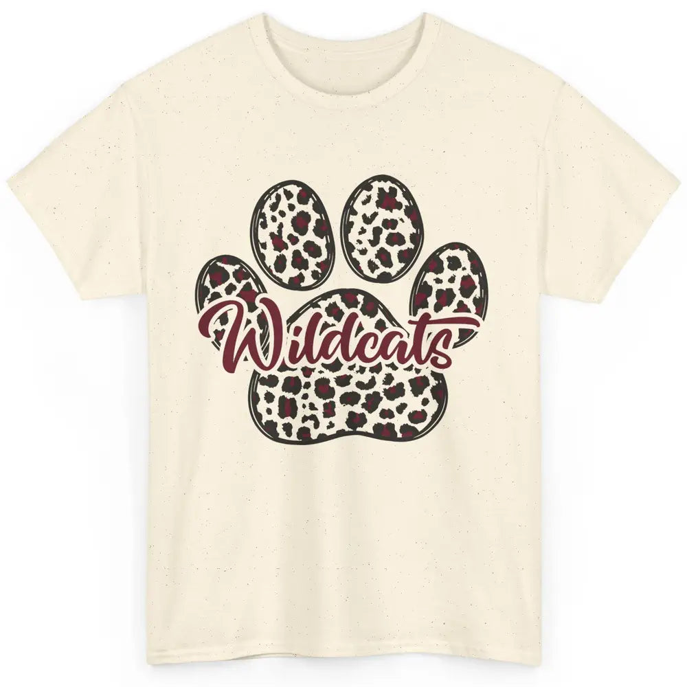 Wildcats Spirit Cat Paw Leopard Western Cat Mom Cat Lovers Classic Unisex T-Shirt