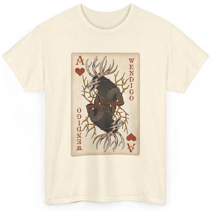 Scary Wendigo Original Cryptid Playing Card Tarot Reader Vintage Halloween Goth Classic Unisex T-Shirt