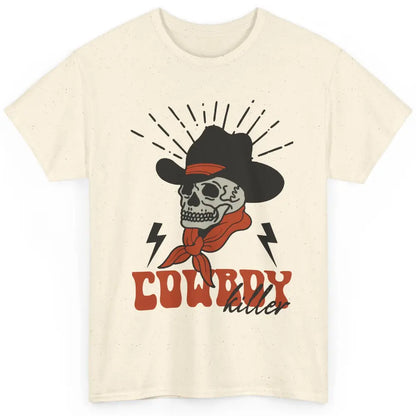 Cowboy Killer Skull Western Texas Skeleton Vintage Retro Classic Unisex T-Shirt