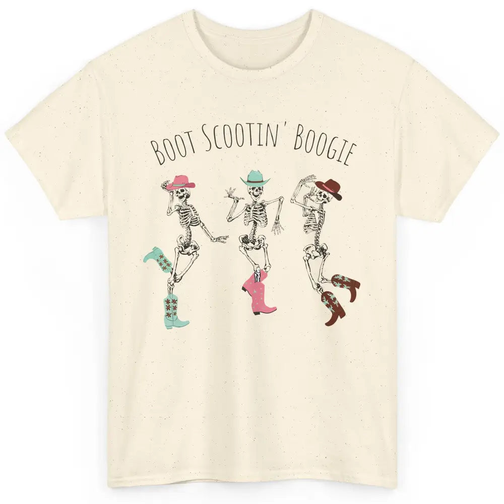 Cowboy Skeleton Dance Boot Scooting Boogie Western Halloween Classic Unisex T-Shirt