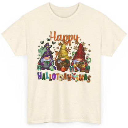 Funny Gnomes Happy Hallo-thank-mas Fall Pumpkin Thanksgiving Classic Unisex T-Shirt