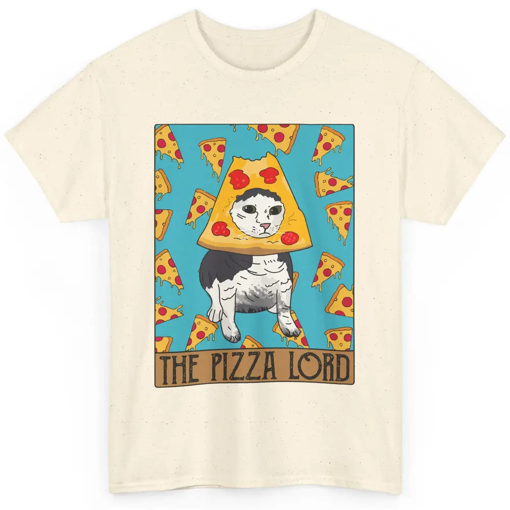 Funny Cat The Pizza Lord Tarot Card Meme Halloween Cat Classic Unisex T-Shirt