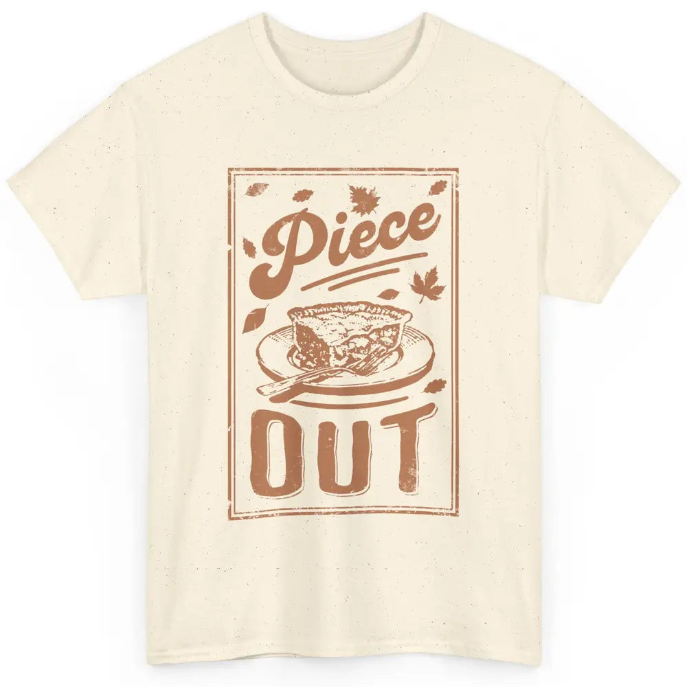 Retro Piece Out Pumpkin Pie Thanksgiving Dinner Fall Food Classic Unisex T-Shirt