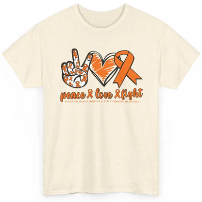 Amplified Musculoskeletal Pain Syndrome Peace Love Fight Classic Unisex T-Shirt