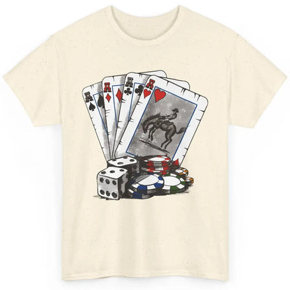 Cowboy Playing Cards Western Boho Desert Country Cowboy Gift Classic Unisex T-Shirt