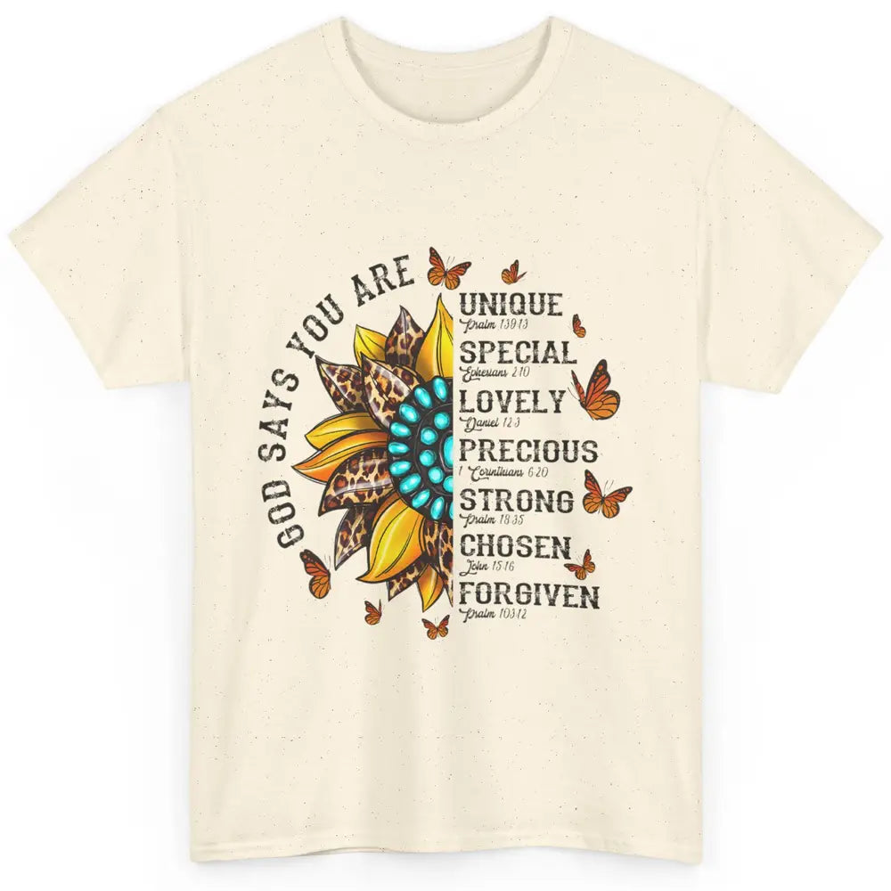 Sunflower Jesus Faith Christian God Bible Verse Religious Classic Unisex T-Shirt