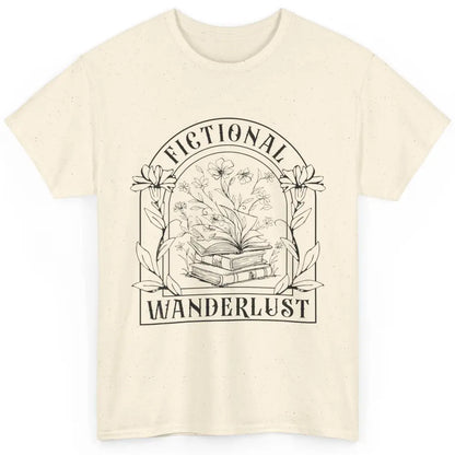 Fictional Wanderlust Book Floral Bookish Bookworm Wildflower Classic Unisex T-Shirt