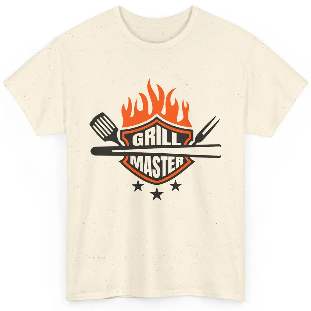 Funny BBQ Grill Master Grillfather Grilling Flames Grillers Classic Unisex T-Shirt