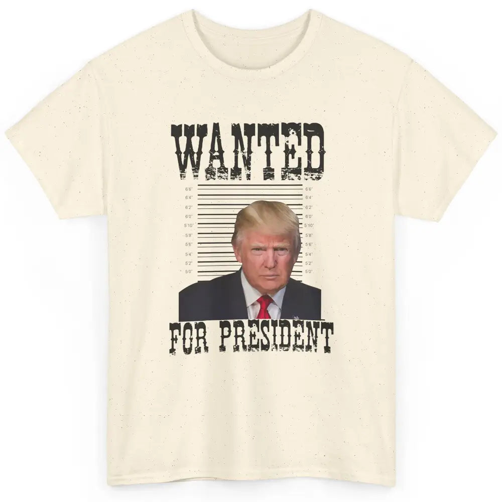 Wanted For President Support Trump 2024 Back Anti Biden Classic Unisex T-Shirt