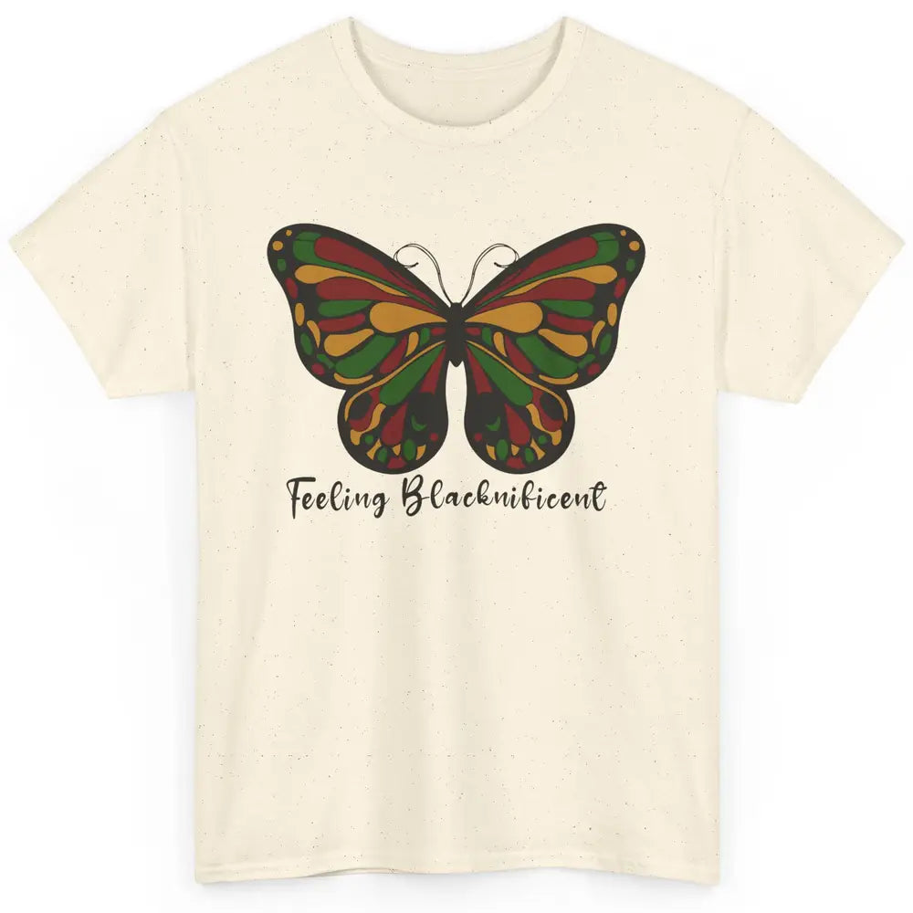 Feeling Blacknificent Butterfly Black People Juneteenth 1865 Classic Unisex T-Shirt