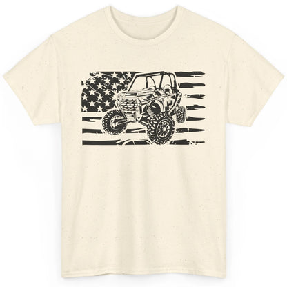 Retro US Flag UTV Riding Offroad Mountain Side By Side Rider Classic Unisex T-Shirt