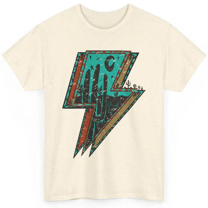 Desert Night Turquoise Lightning Bolt Western Country Girl Classic Unisex T-Shirt