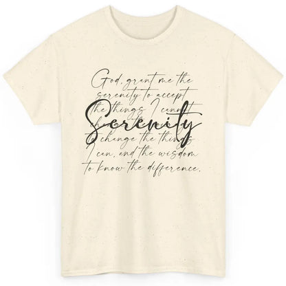 Christian Prayer God Grant Me The Serenity Bible Religious Classic Unisex T-Shirt