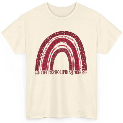 Antiphospholipid Syndrome Awareness APS Burgundy Rainbow Classic Unisex T-Shirt