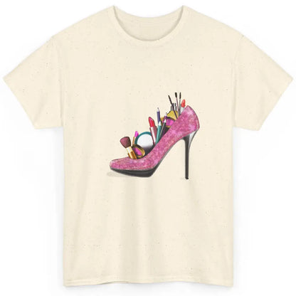 Woman High Heel Stilettos Makeup Artist Girly Lipstick Brush Classic Unisex T-Shirt