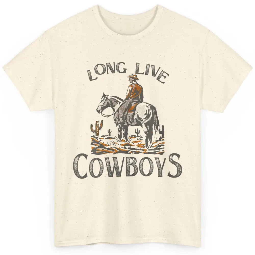 Desert Cowboy Retro Riding Horse Howdy Western Country Rodeo Classic Unisex T-Shirt