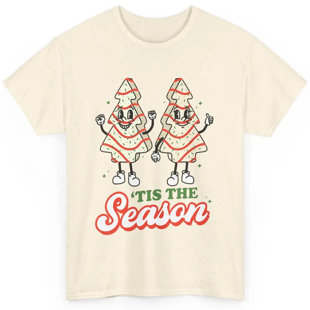 Merry Christmas Little Tis The Season Xmas Tree Cookies Snow Classic Unisex T-Shirt