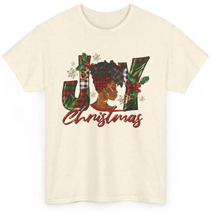 Leopard Black Woman Joy Melanin Christmas Black Christmas Classic Unisex T-Shirt