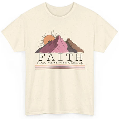 Faith Can Move Mountains Retro Christian Bible Verse Jesus Classic Unisex T-Shirt