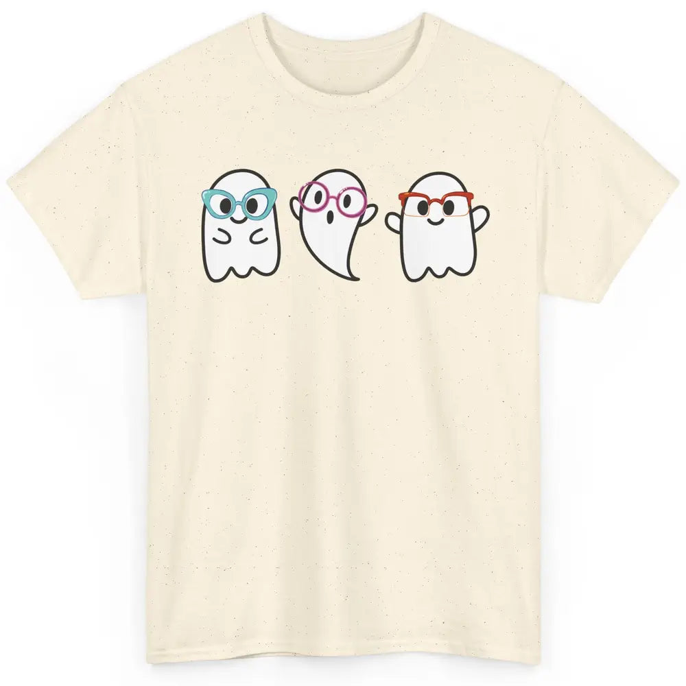 Cute Little Ghosts Glasses Optometrist Halloween Optician Classic Unisex T-Shirt