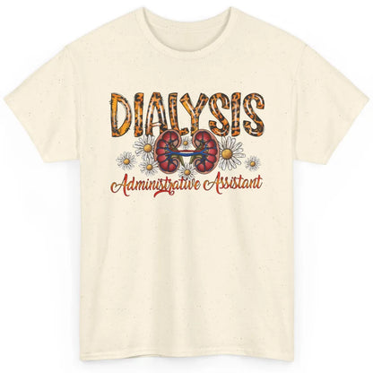 Floral Lungs Dialysis Administrative Assistant Nephrology Classic Unisex T-Shirt