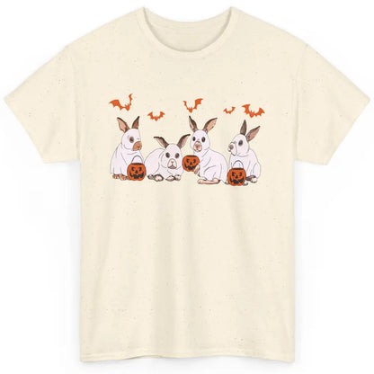 Funny Bunny Ghost Halloween Rabbit Pumpkin Spooky Season Classic Unisex T-Shirt