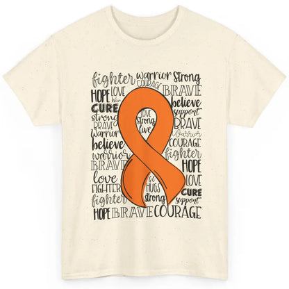 Functional Neurological Disorder FND Orange Ribbon Hope Love Classic Unisex T-Shirt