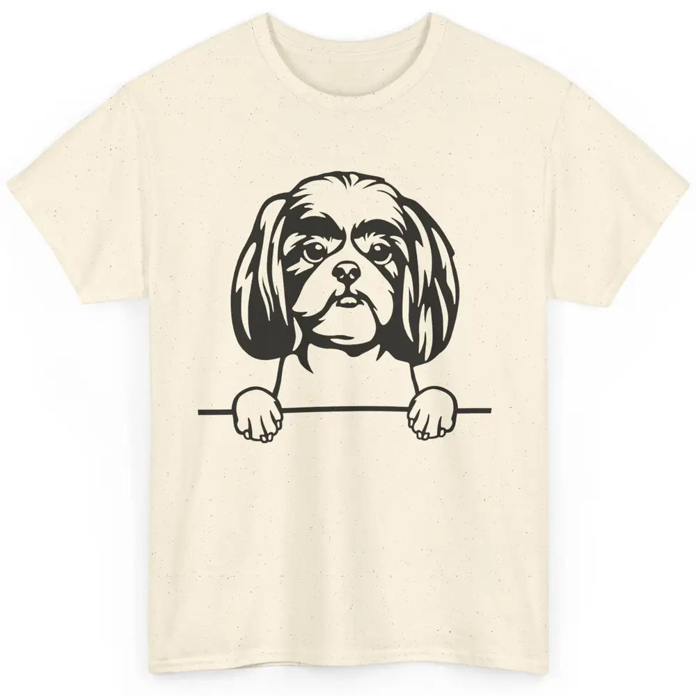 Cute Shih Tzu Owner Shih Tzu Dog Black White Shih Tzu Lover Classic Unisex T-Shirt