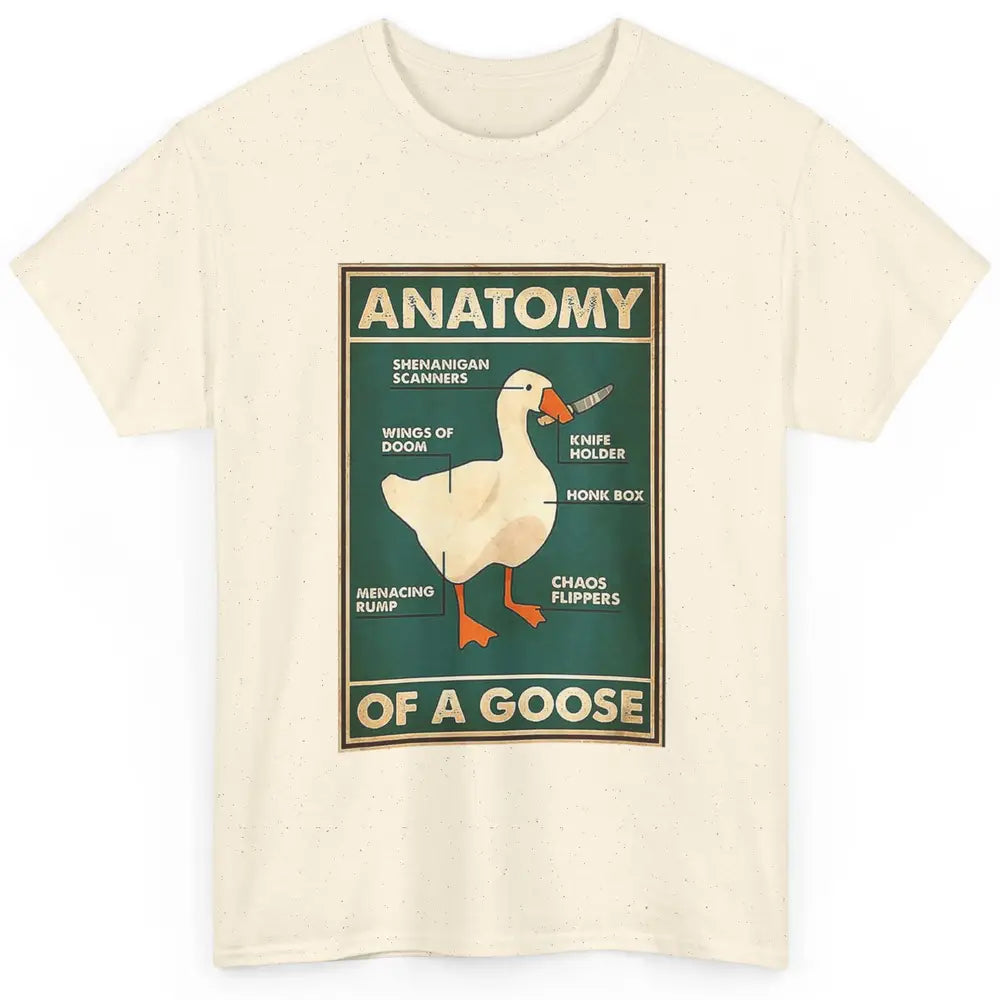 Funny Anatomy Of Goose With Knife Sarcastic Nurse Life Duck Classic Unisex T-Shirt