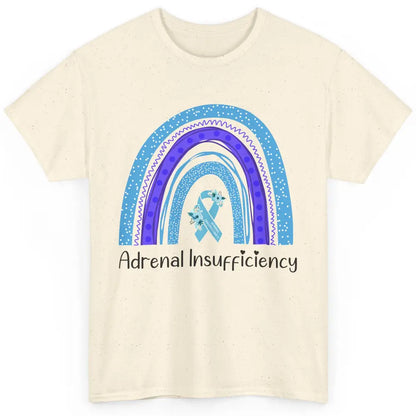 Adrenal Insufficiency Awareness Floral Light Blue Ribbon Classic Unisex T-Shirt