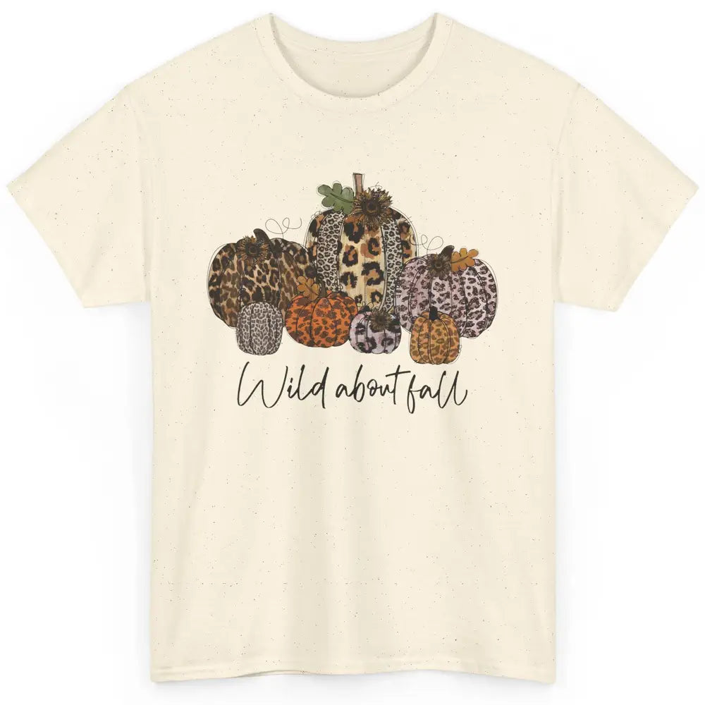 Leopard Pumpkin Patch Wild About Fall Thanksgiving Halloween Classic Unisex T-Shirt