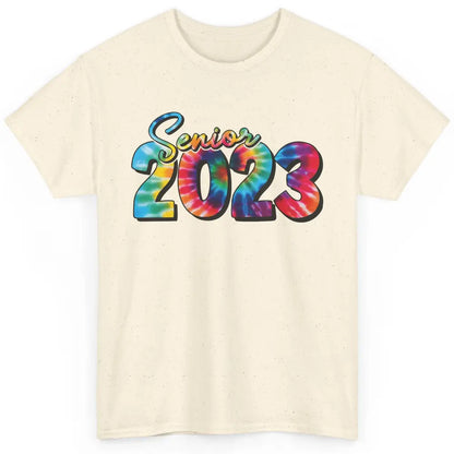 Tie Dye Senior 2023 Class Of 2023 Graduate Bachelor Hat Gift Classic Unisex T-Shirt