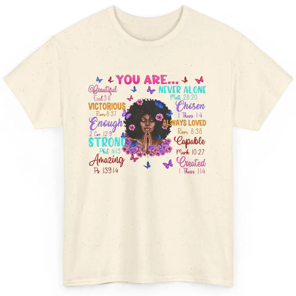 Afro Women Christian God Says I Am Bible Verse Religious Classic Unisex T-Shirt