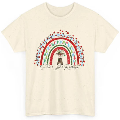 Boho Christmas Tree Rainbow Shine Like Reindeer Christmas Classic Unisex T-Shirt