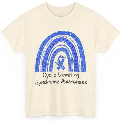 Cyclic Vomiting Syndrome Awareness Blue Ribbon Rainbow Classic Unisex T-Shirt